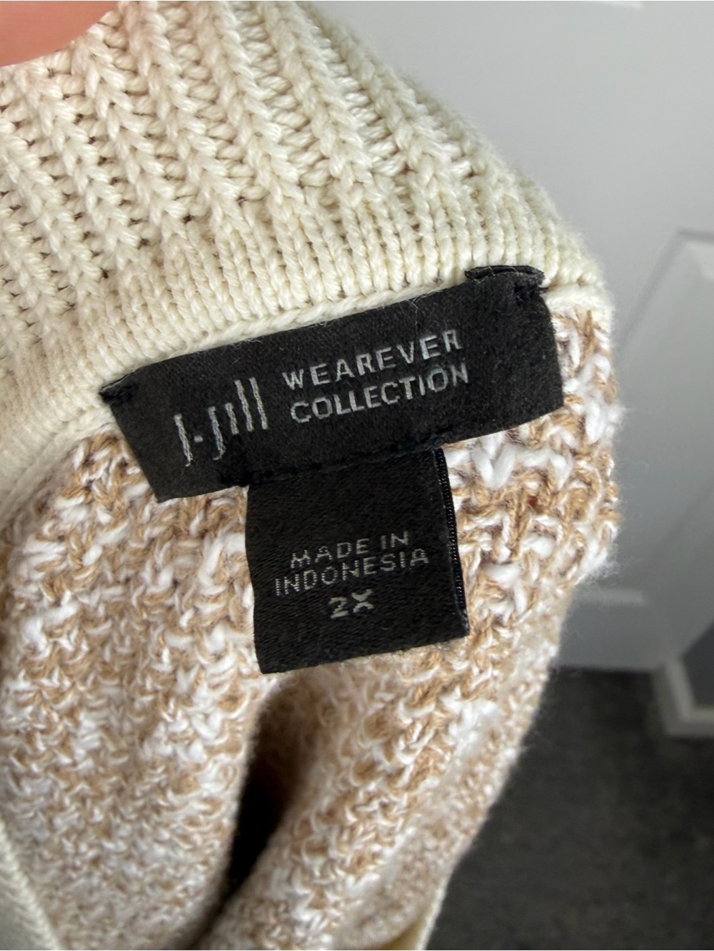 J.Jill 2X 100% Cotton Marled Cardigan Sweater Jacket NWOT - Picture 10 of 12